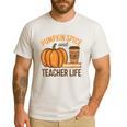 Pumpkin Spice And Teacher Life Halloween Teacher Men's Casual T-Shirt White Pumpkin Spice And Teacher Life Halloween Teacher Men's Casual T-Shirt White
