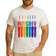 Rainbow Roygbiv Kids Artist Costume Art Teacher Men's Casual T-Shirt White Rainbow Roygbiv Kids Artist Costume Art Teacher Men's Casual T-Shirt White