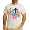 Lets Read Reading Teacher Back To School Literacy Pencil Bow Men's Casual T-Shirt White Lets Read Reading Teacher Back To School Literacy Pencil Bow Men's Casual T-Shirt White