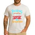 Reading Adventure Library Student Teacher Book Men's Casual T-Shirt White Reading Adventure Library Student Teacher Book Men's Casual T-Shirt White
