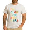 Retro I’m Glad You Are Here Women Men Teacher Men's Casual T-Shirt White Retro I’m Glad You Are Here Women Men Teacher Men's Casual T-Shirt White