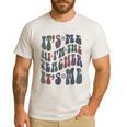 Retro IT'S ME Hi I'm The TEACHER Groovy Testing Squad Pink Men's Casual T-Shirt White Retro IT'S ME Hi I'm The TEACHER Groovy Testing Squad Pink Men's Casual T-Shirt White