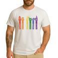 Retro Be Kind ASL Deaf Teacher Sign Language Gay Pride Men's Casual T-Shirt White