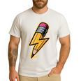 Retro Pencil Pencil Back To School Teacher Student Men's Casual T-Shirt White Retro Pencil Pencil Back To School Teacher Student Men's Casual T-Shirt White