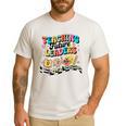 Retro Teaching Future Leaders Groovy Teacher Back To School Men's Casual T-Shirt White Retro Teaching Future Leaders Groovy Teacher Back To School Men's Casual T-Shirt White