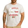 Running On Coffee And Christmas Cheer Lover Teacher For Men Women Kids Men's Casual T-Shirt White Running On Coffee And Christmas Cheer Lover Teacher For Men Women Kids Men's Casual T-Shirt White
