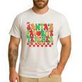 Santas Favorite Teacher Retro Groovy Christmas Xmas Women Men's Casual T-Shirt White