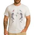 Science Teacher Dancing Skeleton Halloween Chemist Scientist Men's Casual T-Shirt White Science Teacher Dancing Skeleton Halloween Chemist Scientist Men's Casual T-Shirt White