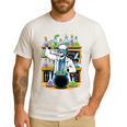 Skeleton Mad Scientist Halloween Costume Science Teacher Men's Casual T-Shirt White Skeleton Mad Scientist Halloween Costume Science Teacher Men's Casual T-Shirt White
