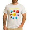 Solar System Cute Face Planets Space Science Teacher School Men's Casual T-Shirt White Solar System Cute Face Planets Space Science Teacher School Men's Casual T-Shirt White