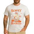 Sorry I'm Booked Ghost Reading Book Lover Teacher Halloween Men's Casual T-Shirt White