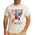 Space Middle School Teacher Back To School Men Women Kids Men's Casual T-Shirt White