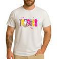 Spooky Halloween Teacher Para Counselor SPED Preppy Boo Kids Men's Casual T-Shirt White