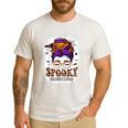Spooky Paraprofessional Life Halloween Messy Bun Teacher For Men Women Men's Casual T-Shirt White Spooky Paraprofessional Life Halloween Messy Bun Teacher For Men Women Men's Casual T-Shirt White