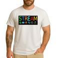 Stream Technology Robotics Shirt For Teachers And Students Premium Tri-Blend Men's Casual T-Shirt White Stream Technology Robotics Shirt For Teachers And Students Premium Tri-Blend Men's Casual T-Shirt White