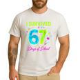 I Survived 67 Days Of School 67 Meme Science Teacher Men's Casual T-Shirt White I Survived 67 Days Of School 67 Meme Science Teacher Men's Casual T-Shirt White