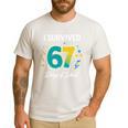 I Survived 67 Days Of School Teachers Students Meme Men's Casual T-Shirt White I Survived 67 Days Of School Teachers Students Meme Men's Casual T-Shirt White
