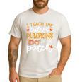 I Teach The Cutest Pumpkins In The Patch Shirt Teacher Men's Casual T-Shirt White I Teach The Cutest Pumpkins In The Patch Shirt Teacher Men's Casual T-Shirt White