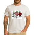 Teach Love Inspire Pre-k Teacher Apple Leopard Red Plain Men's Casual T-Shirt White