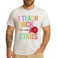 I Teach Rockstars Band Vibes Teacher Rocks My Music Teaching Men's Casual T-Shirt White I Teach Rockstars Band Vibes Teacher Rocks My Music Teaching Men's Casual T-Shirt White