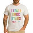 I TEACH ROCKSTARS Band Vibes Teacher Rocks My Music Teaching Men's Casual T-Shirt White