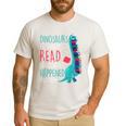 Teacher Dinosaurs Didnt Read Look What Happened Book Reading Men's Casual T-Shirt White Teacher Dinosaurs Didnt Read Look What Happened Book Reading Men's Casual T-Shirt White