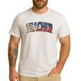 Teacher Filipino Vintage Heritage DNA Flag Men's Casual T-Shirt White Teacher Filipino Vintage Heritage DNA Flag Men's Casual T-Shirt White