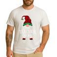 Teacher Gnome Xmas Family Matching Plaid Christmas Gnomes Men's Casual T-Shirt White