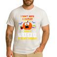 Being a Teacher Is Scary Enough Halloween Men's Casual T-Shirt White Being a Teacher Is Scary Enough Halloween Men's Casual T-Shirt White