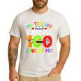 My Teacher Survived 100 Days Of Me 100 Days Of School Men's Casual T-Shirt White