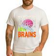 Teachers Love Brains Halloween 2025 Skeleton Costume Men's Casual T-Shirt White