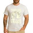 Teachers Love Brains Halloween Costume Boo Trick Teach Men's Casual T-Shirt White