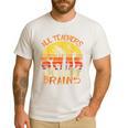 All Teachers Love Brains Shirt Halloween Teachers Men's Casual T-Shirt White All Teachers Love Brains Shirt Halloween Teachers Men's Casual T-Shirt White