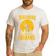 Teachers Love Brains Shirt Men Women Halloween Teacher Men's Casual T-Shirt White Teachers Love Brains Shirt Men Women Halloween Teacher Men's Casual T-Shirt White