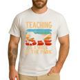 Teaching Is a Walk In Park Dinosaur Teacher Men's Casual T-Shirt White Teaching Is a Walk In Park Dinosaur Teacher Men's Casual T-Shirt White