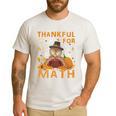 Thankful Math Turkey Teacher Happy Thanksgiving Men's Casual T-Shirt White Thankful Math Turkey Teacher Happy Thanksgiving Men's Casual T-Shirt White