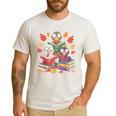 Thanksgiving Teacher Books Turkey Reading Book Men's Casual T-Shirt White