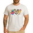 Tie Dye Hippie Peace Love Teach Teacher Appreciation Men's Casual T-Shirt White Tie Dye Hippie Peace Love Teach Teacher Appreciation Men's Casual T-Shirt White