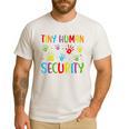 Tiny Human Security Preschool Childcare Teacher Babysitters Men's Casual T-Shirt White