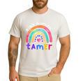 Tiny Human Tamer Watercolor Rainbow Daycare Teacher Men's Casual T-Shirt White Tiny Human Tamer Watercolor Rainbow Daycare Teacher Men's Casual T-Shirt White