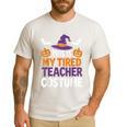 Tired Teacher Costume For Humor Halloween Men's Casual T-Shirt White Tired Teacher Costume For Humor Halloween Men's Casual T-Shirt White