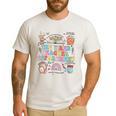 The Tired Teachers Department Retro Groovy Back To School Men's Casual T-Shirt White The Tired Teachers Department Retro Groovy Back To School Men's Casual T-Shirt White