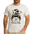 History Teacher Messy Bun Life Hair Glasses Men's Casual T-Shirt White History Teacher Messy Bun Life Hair Glasses Men's Casual T-Shirt White