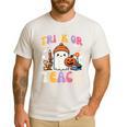 Trick Or Teach Ghost Teacher School Halloween Men Women Men's Casual T-Shirt White