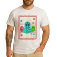 Trick Or Teach Neon Ghost Flower Teacher Spooky Halloween Men's Casual T-Shirt White