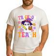 Trick Or Teach Teacher Ghost Teaching Fun Halloween Teacher Men's Casual T-Shirt White Trick Or Teach Teacher Ghost Teaching Fun Halloween Teacher Men's Casual T-Shirt White