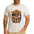 Trick Or Tray Halloween Cafeteria Teacher School Men's Casual T-Shirt White Trick Or Tray Halloween Cafeteria Teacher School Men's Casual T-Shirt White