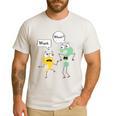 Wait What English Teacher Grammar Police Grammarian Men's Casual T-Shirt White