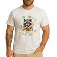 Weird Teachers Build Character Raccoon Colourful Floral Men's Casual T-Shirt White
