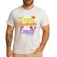 Will Trade Students For Candy Teacher Halloween Costume Men's Casual T-Shirt White